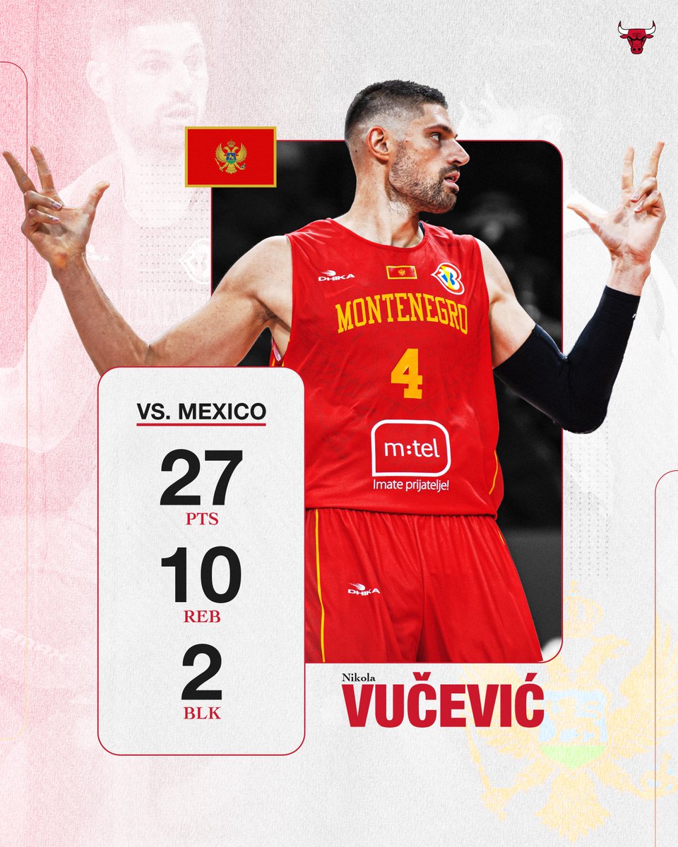 Vooch was dominant vs. Mexico 🔥 #FIBAWC x #WinForMontenegro 🇲🇪