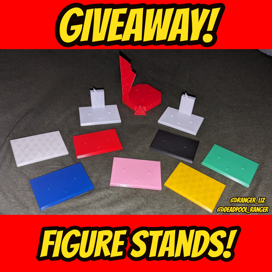 Ranger_Liz's tweet photo. 💥 #PowerMonth Giveaway!! Up your display with these amazing figure stands! (full list in 2nd tweet)

⚡️ RT+Comment your favorite item(s) in your Collection

💛 Thanks to @Deadpool_ranger for the amazing donation!

*US only - Ends Aug 28th 2pm #PowerRangers #PowerRangers30 https://t.co/Styam3v2h9