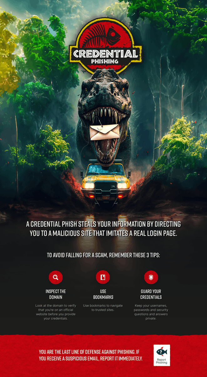 Cofense's tweet photo. It's #InfographicFriday here at Cofense!
Our new series "Hollywood Phishing" will be introducing new infographics based on some Hollywood hits to highlight/teach about popular #cyberthreats.
First up - #CredentialPhishing.
Want to learn more? 👇 https://t.co/EfpPhkxUC0 https://t.co/qddZGS6hrK