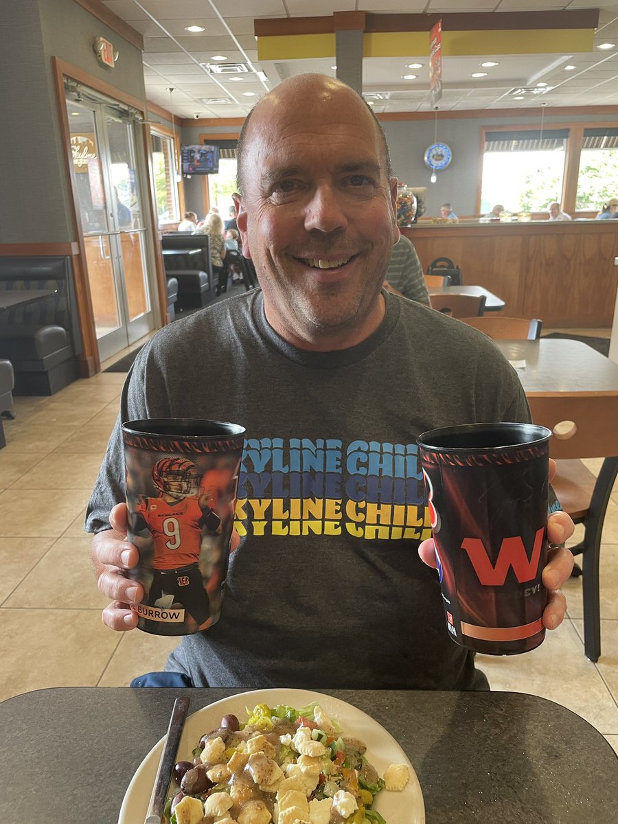 Chief had to stop by our local @Skyline_Chili today to get the first in the series of the new @Bengals souvenir cups. @InGameSports