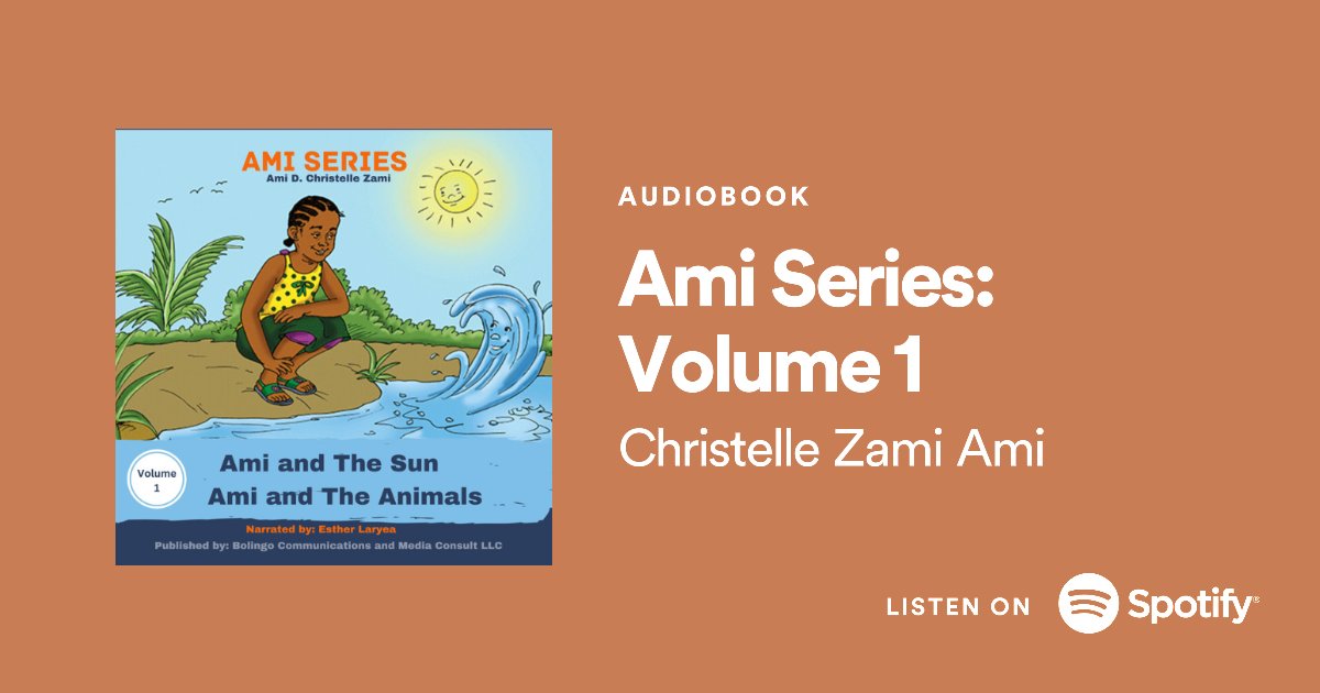 bolingoconsult's tweet photo. Our Accra-based #KhoikhoiStudio recently released the #audiobook for Ami D. Christelle Zami's #AmiSeries on Spotify and other major audiobook platforms, including:
Kobo: https://t.co/MXUjZvuSEP
Chirp: https://t.co/OJKxkmQrZm
Spotify: https://t.co/6DvdOOcPZW
Google: https://t.co/13itTgYjK6
BingeBooks: https://t.co/psKzPNyhh1
Barnes & Noble: https://t.co/9DQMQHyMsd
Libro Fm: https://t.co/4gFfxXhWff
Storytel: https://t.co/D9lZsWFOR6
Scribd: https://t.co/ZO7jBw7gjS
Check it out on any of the audiobook platforms listed above, and there is no doubt that you and your kid will enjoy listening and learning about the environment and how to keep it safer.
#climateaction #environmentalsustainability #environmentaljustice