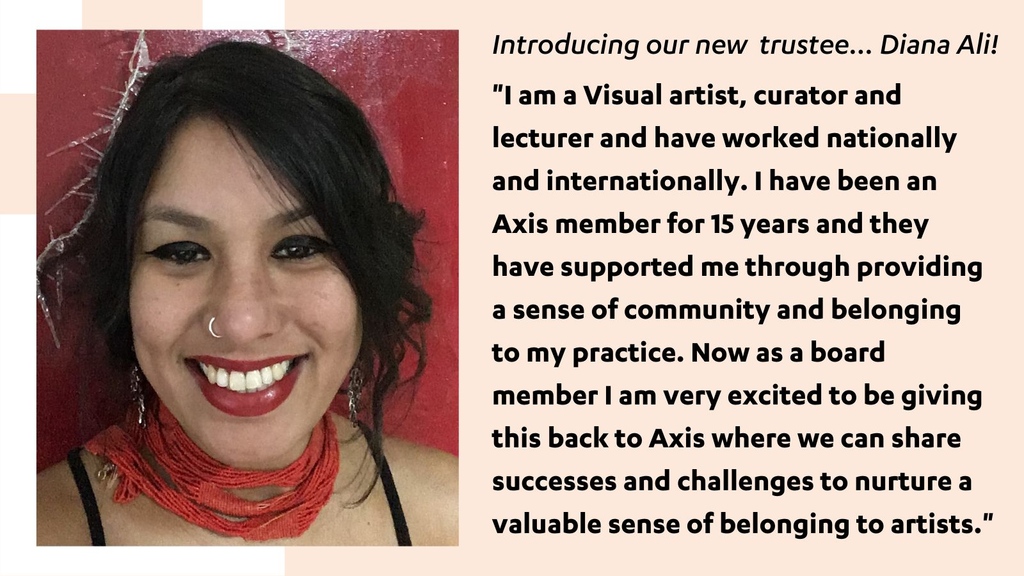 Introducing our new trustee, Diana Ali <a href="/DianaAli22/">Diana Ali</a> !

Find out more about her work: dianaali.com

#Art #Artist #ArtsCharity #Trustee