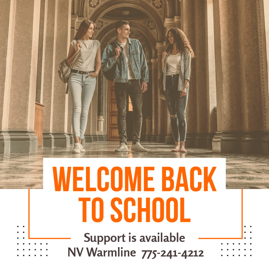 NAMI_Nv's tweet photo. With the new school year comes lots of changes. If you need someone to talk to, you're not alone. The Nevada Warmline is available 24/7 for ages 18 and up! 💚
#warmline #mentalhealth #stigmafree https://t.co/zRg9VlSXG4