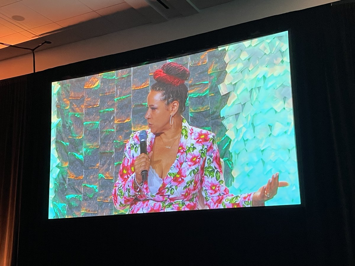 “The teaching of Black history is inherently political. We’re inconvenient to the myth of American greatness.” – <a href="/NHannahJones/">Ida Bae Wells</a> #ONA23
