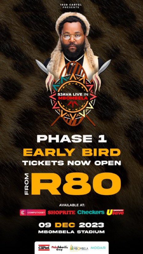 Sjava_atm's tweet photo. Sanibonani 1st Phase ama tickets asephumile 9 December Mbombela sobonana empumalanga please share❤️ https://t.co/I6eR244zEy