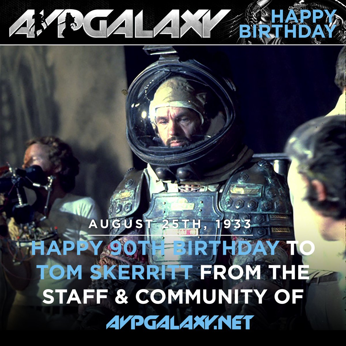 avpgalaxy's tweet photo. The staff and community of Alien vs. Predator Galaxy would like to wish Alien's Tom Skerritt a happy 90th birthday! "I just run the ship!" #TomSkerritt #HappyBirthday #HappyBurstday #CaptainDallas #Alien https://t.co/9BcvM2526m