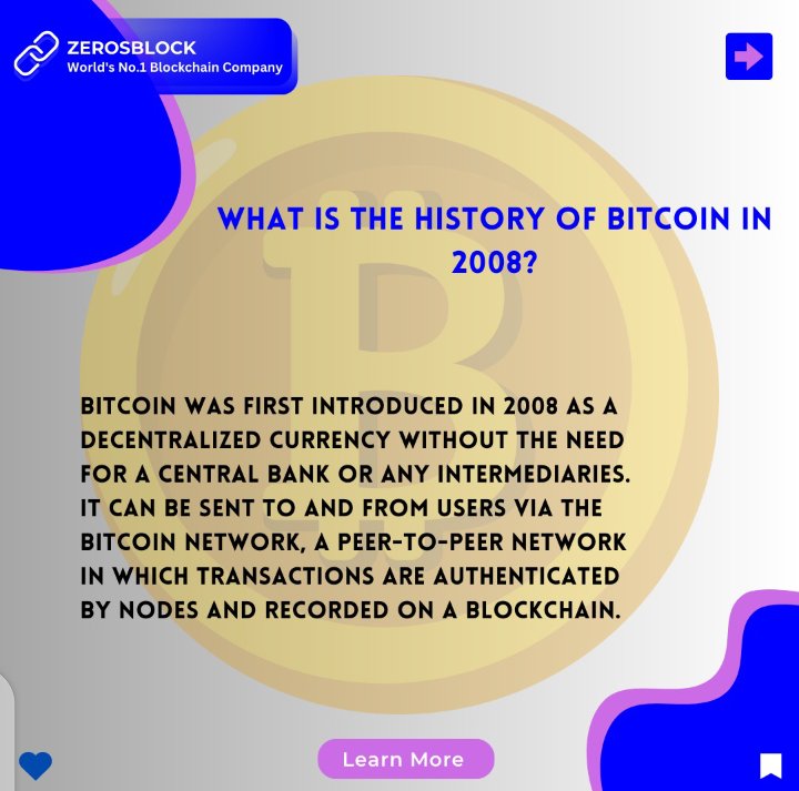 ZeroBlockOffic's tweet photo. What is the history of Bitcoin in 2008 #bitcoin #bitcoinprice #zerosblock https://t.co/UpqMzGLbDS
