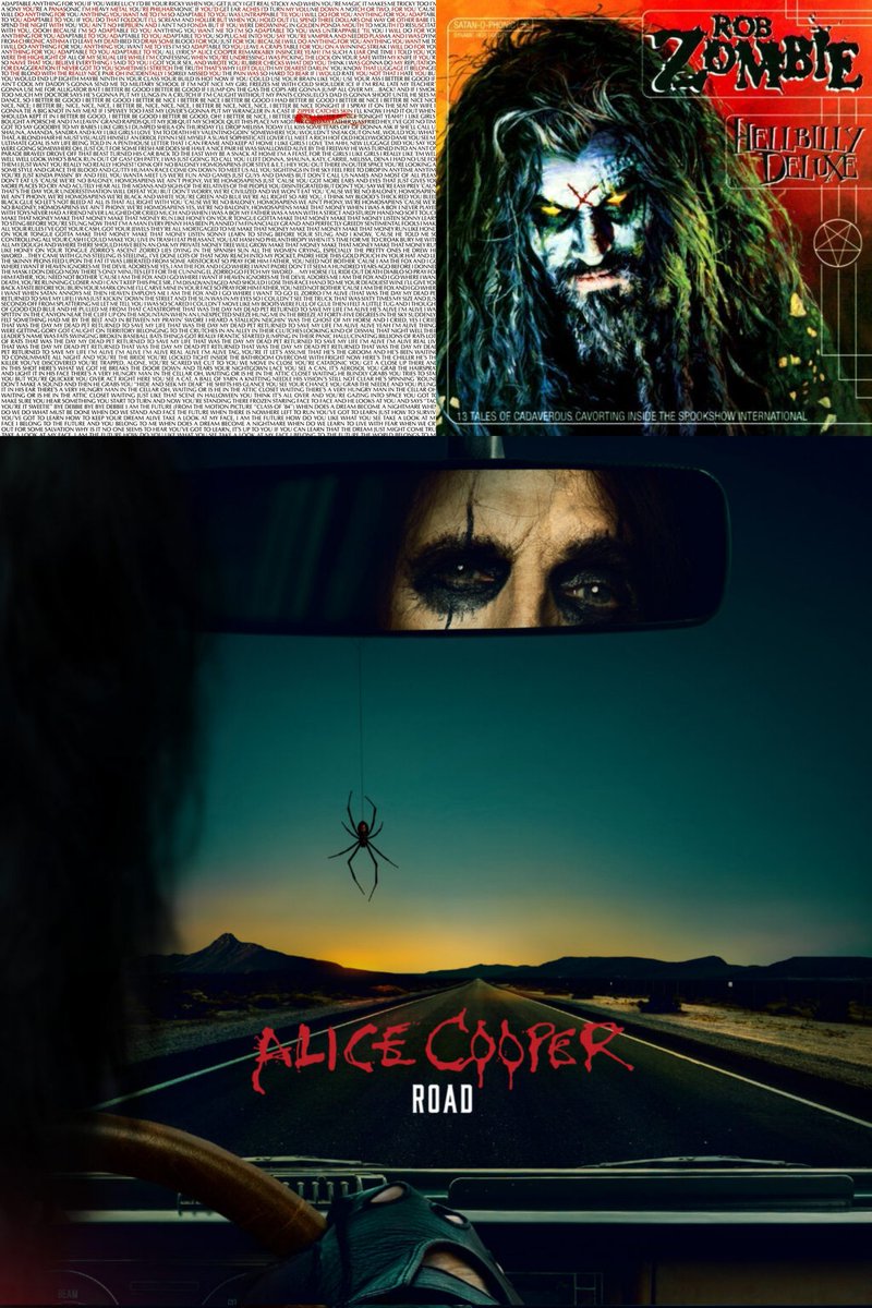 Shock Rock that was released on August 25th...

Alice Cooper - Zipper Catches Skin (1982).

Rob Zombie - Hellbilly Deluxe (1998).

Alice Cooper - Road (2023).
#ShockRock
#horror 

#AliceCooper #RobZombie 
#FreaksonParade