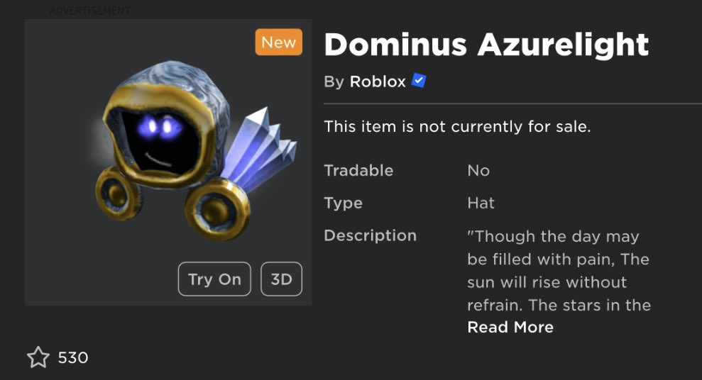 Equip Dominus Azurelight - Roblox