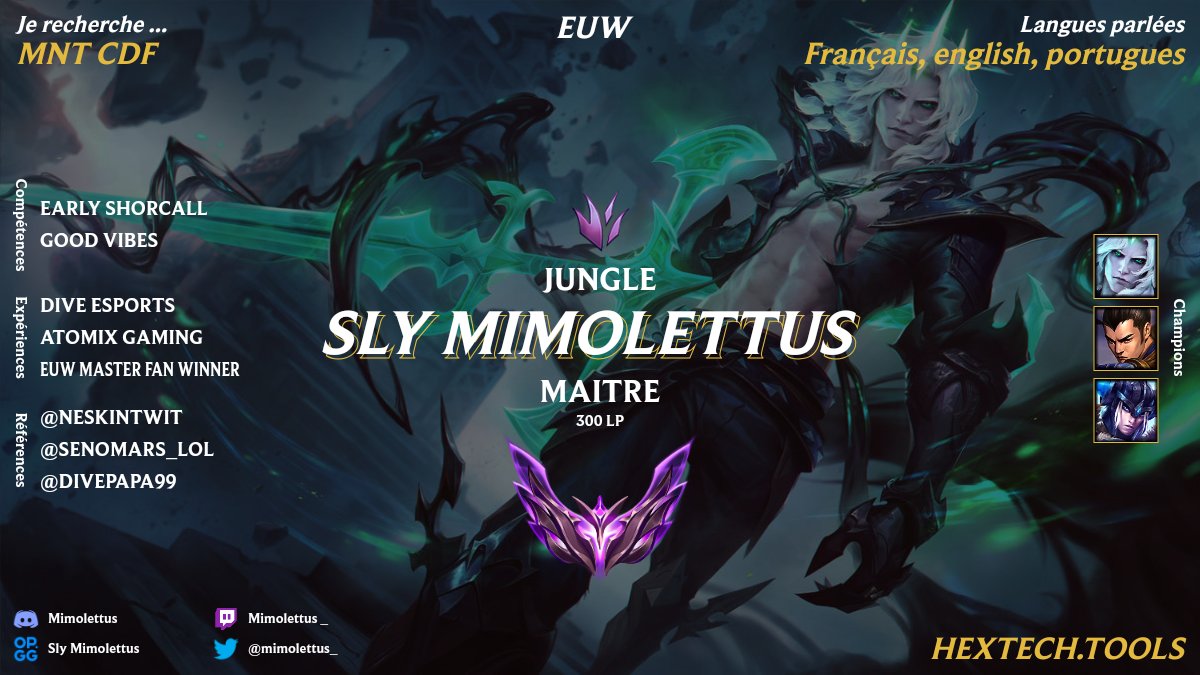Ça part en légende pour rechercher une line UP pour la CDF la semaine pro ! <a href="/LoL_LFT_Fr/">LoL LFT Fr</a> 
Merci de rt l'équipe