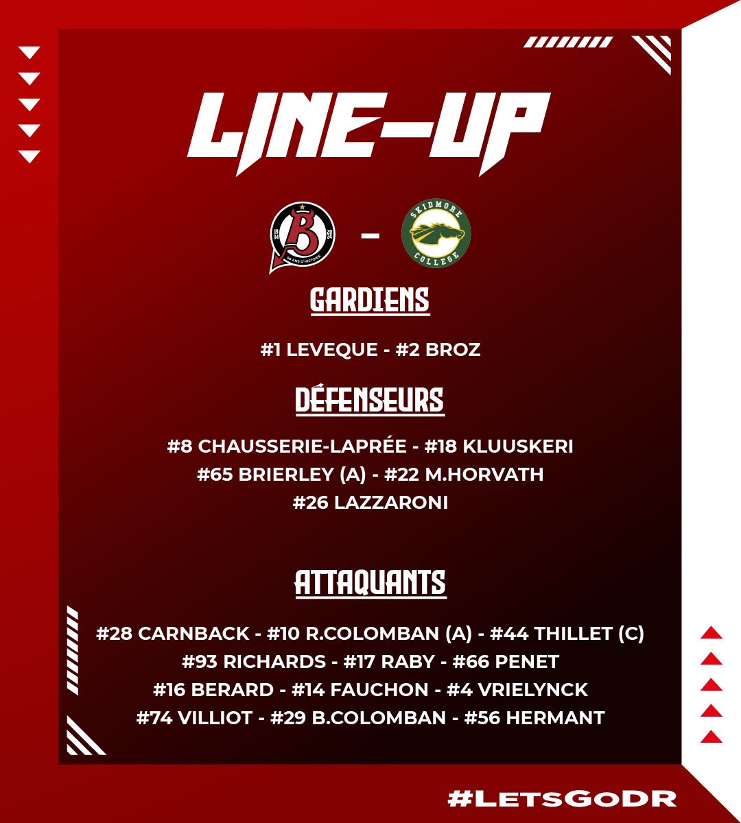 ⚡ LINE-UP ⚡

Moins d'une heure avant le coup d'envoi du deuxième match de préparation ! 

❌️ Bonnardel, Akerman, B.Horvath, N.Faure-Brac

#LetsGoDR