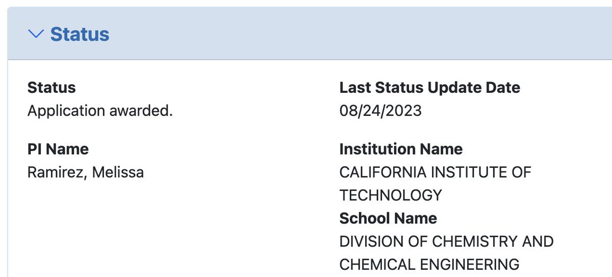 Melissa Ramirez (@mramirez9409) on Twitter photo Excited to share that I have been selected for the NIH K99/R00 MOSAIC Award!😃 Thank you to my mentors <a href="/brianstoltz70/">Brian Stoltz</a>, <a href="/houk1000/">Ken Houk</a>, <a href="/GargLab/">Garg Lab UCLA</a>, <a href="/molandergroup/">Molander Group</a> & the institutions that have provided me w/ opportunity <a href="/CaltechCCE/">Caltech Chemistry & Chemical Engineering</a>, <a href="/uclachem/">UCLA Chem & Biochem</a>, & <a href="/PennChemistry/">Penn Chemistry</a>. I am absolutely grateful! Excited to share that I have been selected for the NIH K99/R00 MOSAIC Award!😃 Thank you to my mentors <a href="/brianstoltz70/">Brian Stoltz</a>, <a href="/houk1000/">Ken Houk</a>, <a href="/GargLab/">Garg Lab UCLA</a>, <a href="/molandergroup/">Molander Group</a> & the institutions that have provided me w/ opportunity <a href="/CaltechCCE/">Caltech Chemistry & Chemical Engineering</a>, <a href="/uclachem/">UCLA Chem & Biochem</a>, & <a href="/PennChemistry/">Penn Chemistry</a>. I am absolutely grateful!