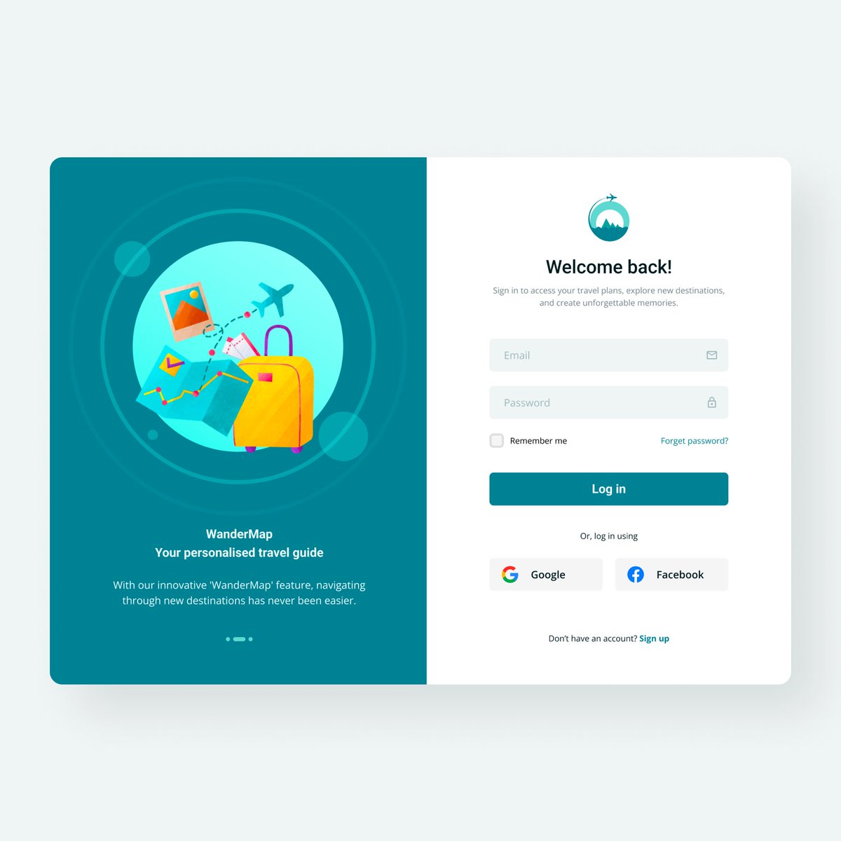 ArtisticAmit's tweet photo. Exploring the World through Seamless Design! Presenting my latest UI design for a Travel Site Sign-In Page.

#TravelUI #SignInPage #UserExperience #WanderlustDesign #UXInspiration #WebDesign #AdventureAwaits #TravelWebsite #UIUX #ExploreTheWorld https://t.co/88tBewd7oV