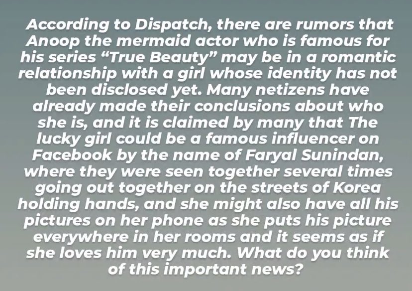 Is it true?? 🤔 has #황인엽 a girlfiend????