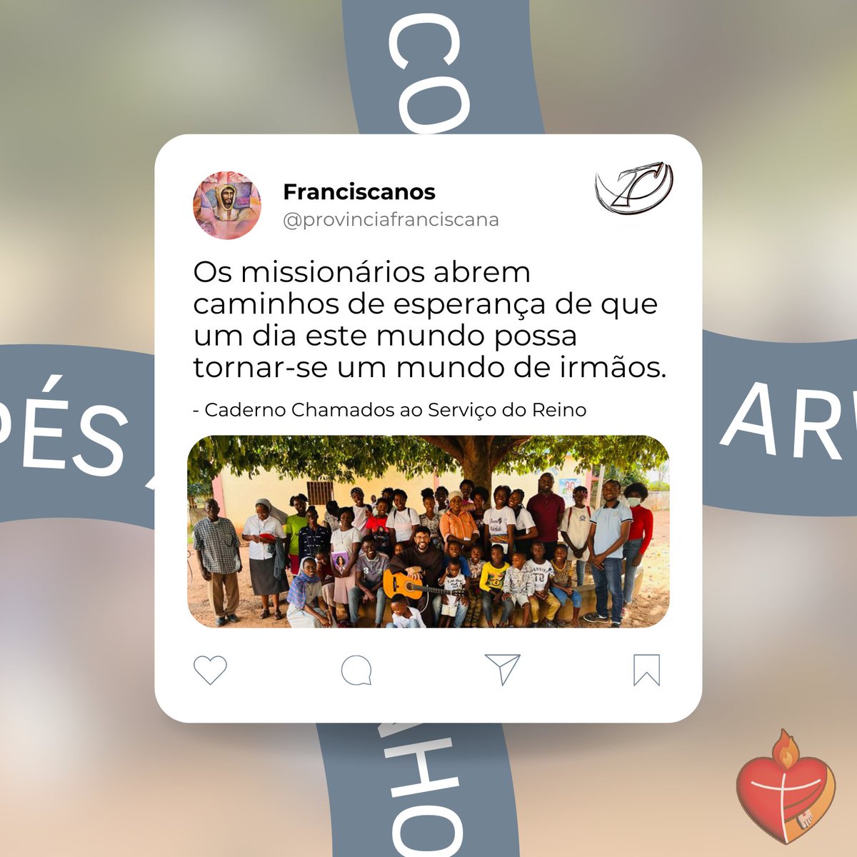 Franciscanos's tweet photo. ❤️🔥👣CORAÇÕES ARDENTES, PÉS A CAMINHO | MÊS VOCACIONAL
📲Que #tau #serfranciscano ? Nos envie um WhatsApp pelo número (11) 5576-7929😉
#Franciscanos #AnoVocacional #PazeBem #Vocação #SAV #MesVocacional #FranciscodeAssis #OFM #OrdemdosFradesMenores #ProvinciadaImaculada https://t.co/MIpP4LYJuJ