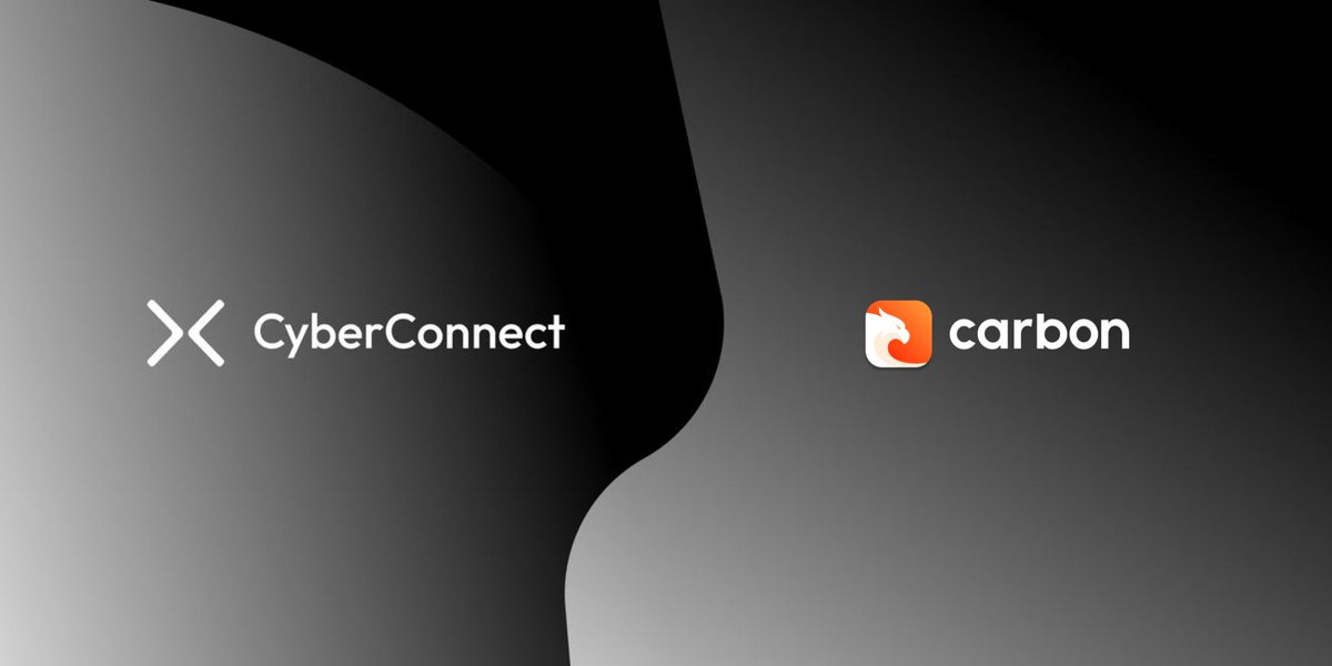 Carbon Partners with <a href="/CyberConnectHQ/">(Deprecated) CyberConnect</a> 🤝

Congratulations on the upcoming CYBER and the success of CyberAccount with #CyberTrek 🏆

Together we're determined to bring web3 to the world with #CarbonBrowser 

$CSIX #CSIX #Web3 #DeFi #BNB