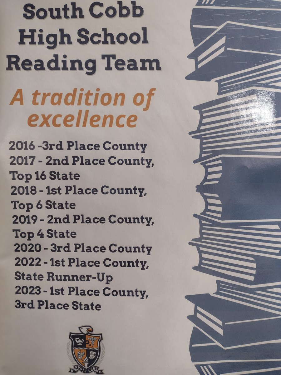 The award-winning South Cobb High School Helen Ruffin Reading Bowl team will not be competing this year. We encourage everyone to keep reading!