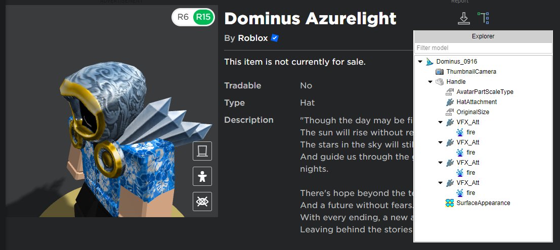 New Roblox Hat Dominus Azurelight 