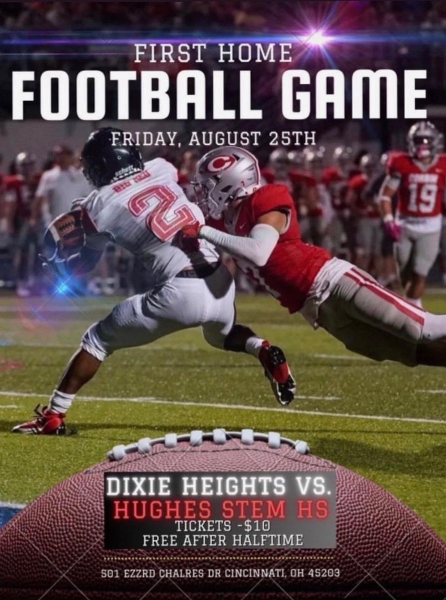 My513's tweet photo. Friday Night Football ❤️❤️ #HughesBigRed https://t.co/dXuPh4aM0p