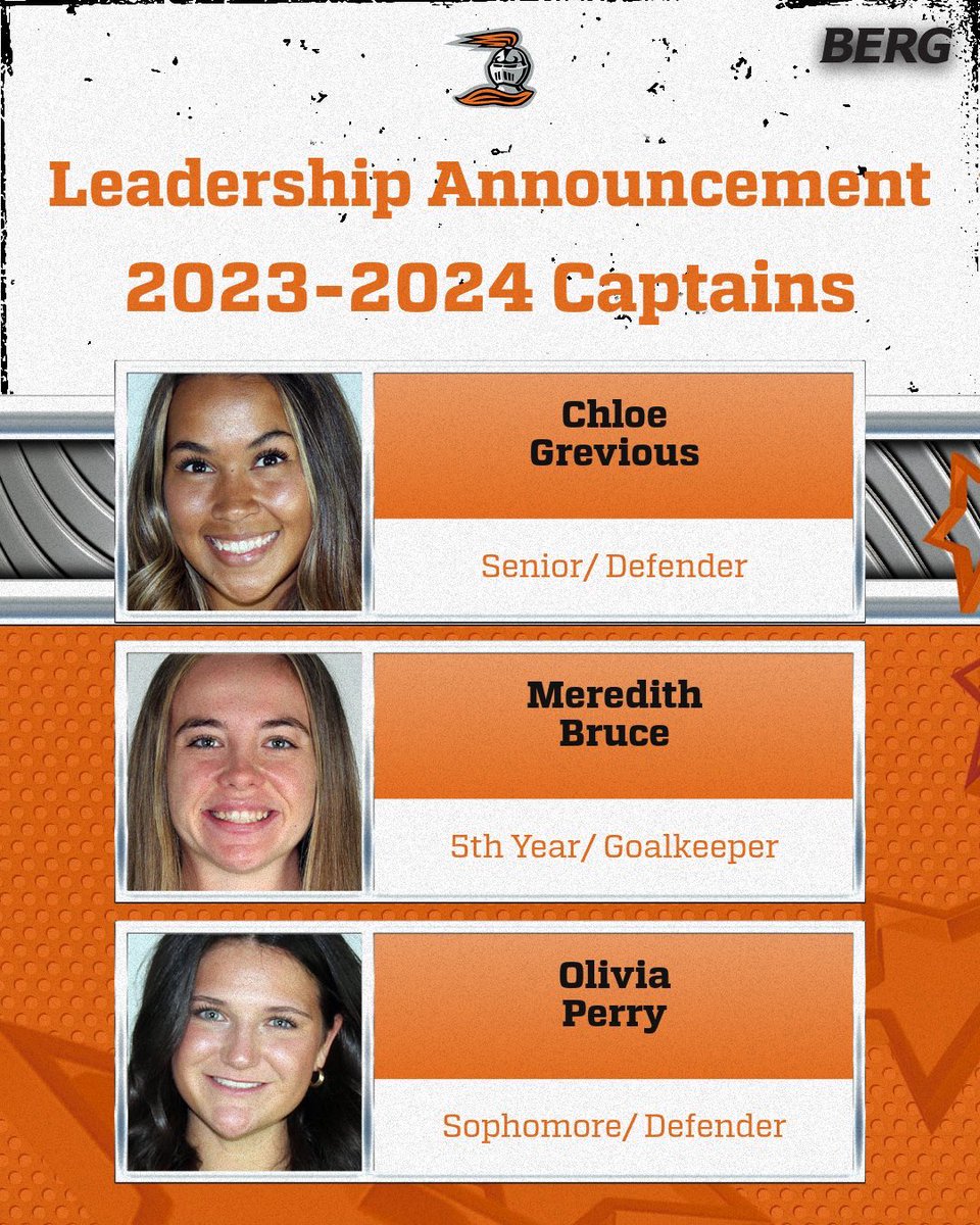 bergsoccer's tweet photo. Introducing our three captains for this 2023 season! #bergfam 🧡⚽️ https://t.co/8azb633N4v