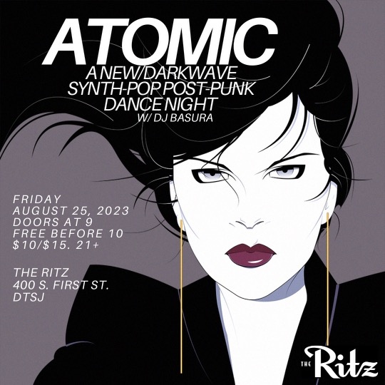 TheRitzSJ's tweet photo. 🚀 ATOMIC DANCE PARTY 🚀

Tonight! Join DJ Basura for a night of new wave, synthpop and alternative hits from the Blank generation! FREE before 10pm!

Saturday // 08.25.23 // 9PM // 21+
🎫 https://t.co/oyoTtiXhbX 🎫

#atomic #atomicdanceparty #djbasura @djbasura #theritzsj https://t.co/U3RUgSN69D
