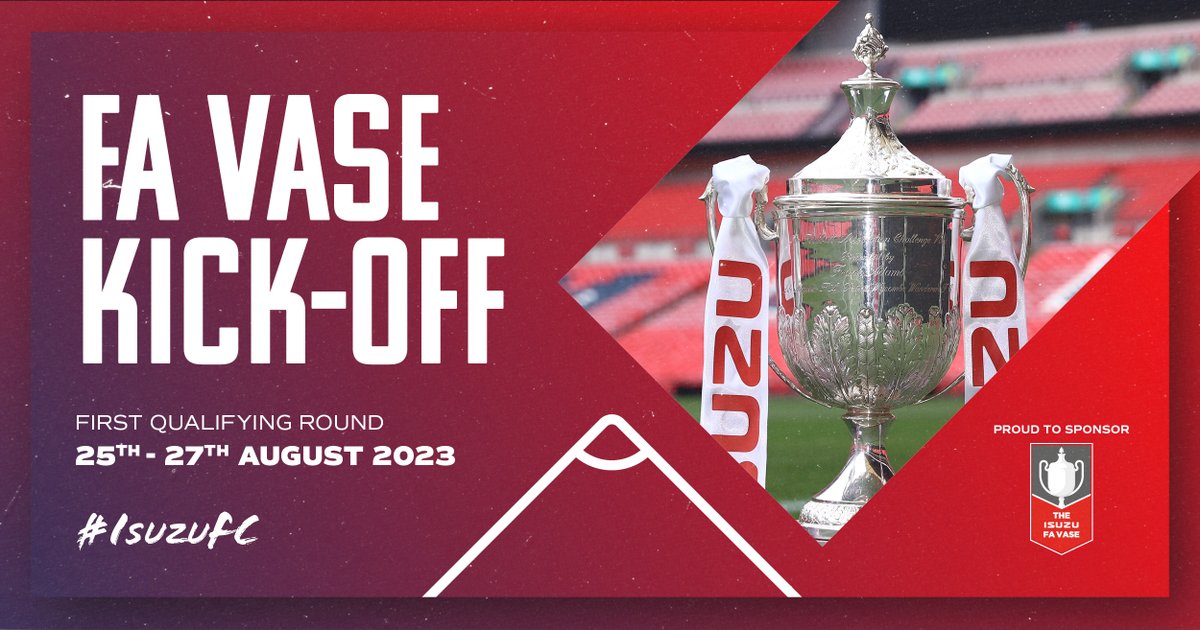 🏟️ The road to Wembley begins tonight! Good luck to all the teams in this weekend's #FAVase qualifiers ⚽👏🏽
#IsuzuFC