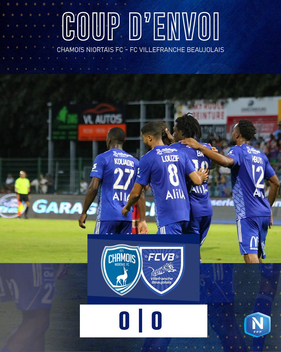 FCVB_officiel's tweet image. ⌚️ 0’ |  #CNFCFCVB [0-0]

Coup d’envoi de cette 3ème journée ! 

𝑨𝒍𝒍𝒆𝒛 𝒎𝒆𝒔𝒔𝒊𝒆𝒖𝒓𝒔, 𝒂̀ 𝒗𝒐𝒖𝒔 𝒅𝒆 𝒋𝒐𝒖𝒆𝒓 🔥

#TeamFCVB #VillefrancheBeaujolais