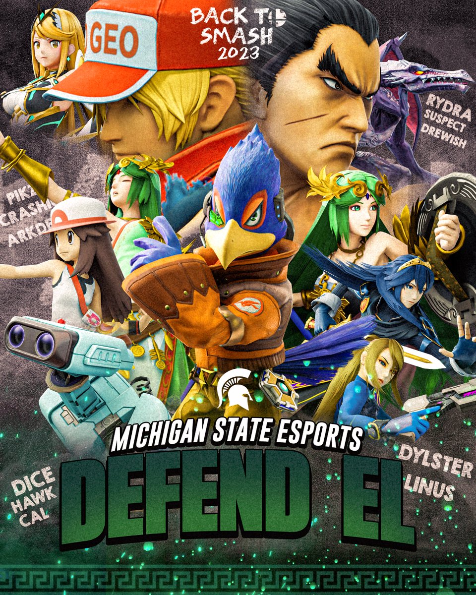 EsportsAtMSU's tweet image. Our players and alumni have one goal tomorrow at Back to Smash 2023: 

𝐃𝐄𝐅𝐄𝐍𝐃 𝐄𝐀𝐒𝐓 𝐋𝐀𝐍𝐒𝐈𝐍𝐆!

We are beyond excited for Back to Smash 2023, hosted by Michigan State Esports at WKAR Studio. Stay tuned for more information regarding parking, food options, and more!…