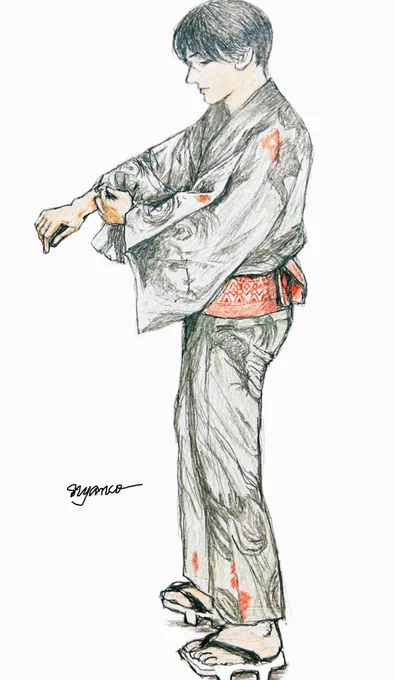 2012年の綺麗な 浴衣姿の吉沢さん   からの  2023年の浴衣沢さん  11年を経て 男らしさと大臀筋に 磨きがかかりましたね  #吉沢亮 #14周年記念トークイベントしりょうin京都 #2012年の若亮のオチリは見えません