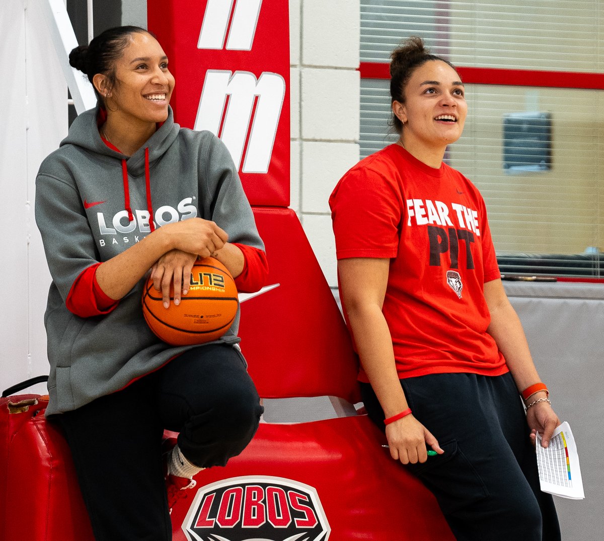 UNMLoboWBB's tweet photo. Reunited. No better duo to learn from than @nikemcclure &amp; @JaisaNunn. 
#GoLobos https://t.co/EIABxZs0BP