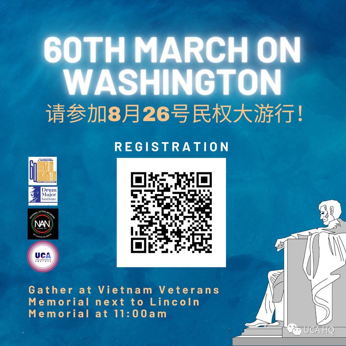 ucasocial's tweet photo. #MOW60 #OneSharedDream . Please read our #WeChat blog here:  https://t.co/nBrdzhKVzJ Follow us on social media and engage on our live tweet tomorrow 💥. #WeBelong #StopAsianHate #CivicEngagement https://t.co/GEnkwPVi0D