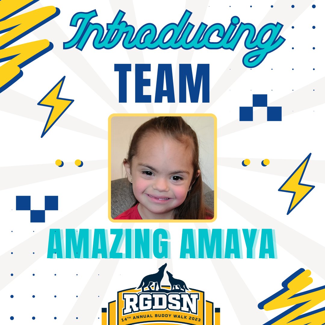 RGDSN's tweet image. Team Amazing Amaya 👋 We just wanted to give you a big shout out and say thank you for registering for the 2023 Buddy Walk. We can't wait to see all of you there! 🎉 #BuddyWalk #TeamAmazingAmaya