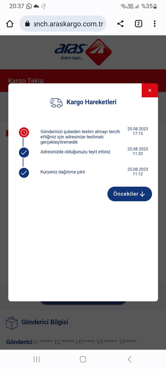 Sevgili <a href="/ArasKargoDESTEK/">ArasKargo Destek</a> <a href="/araskargo/">Aras Kargo</a>
Evde olduğumu teyit edip daha sonra neden şubeden teslim almak isteyeyim. Deli mi öptü beni?
Eve teslim edilmesi gereken kargom ne için dağıtımdan şubeye geri götürülüyor???