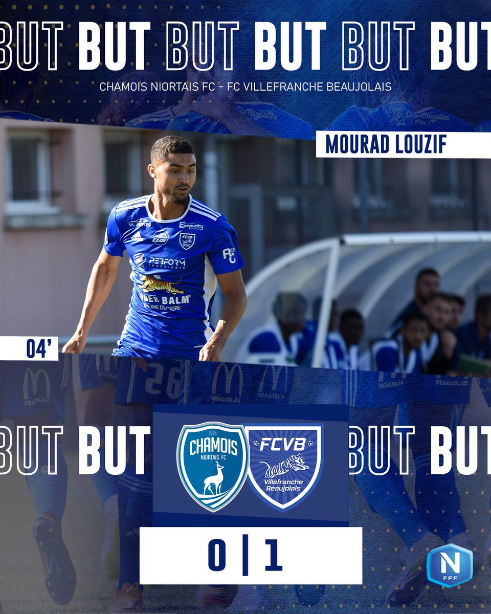 FCVB_officiel's tweet image. ⌚️ 4’ |  #CNFCFCVB [0-1]

Ba et Mbuyi se battent pour la possession dans la surface et le ballon arrive sur Louzif dans les 16 mètres qui allume du droit dans le petit filet, 1-0 pour nos tigres ! 

#TeamFCVB #VillefrancheBeaujolais