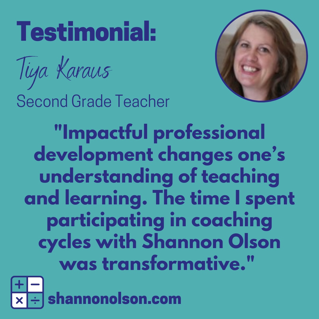 Tiya is a teacher who engaged in coaching cycles with Shannon. 

 #thankyou #testimonials #reviews #review #feedback #businessgoals #professional #coach  #iteach #teacherssupportteachers #elementarymath #secondgrade