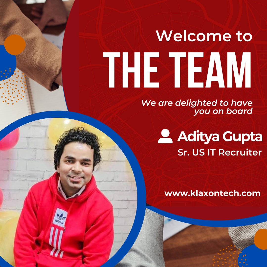 Congratulations on your new position! Aditya Gupta

We are so happy to have you on board and look forward to working with you to achieve great things. Hello, and welcome to the team!

.

.

#success #newhire #klaxontech #team #welcome #newjourney #job #newjob #welcomtotheteam
