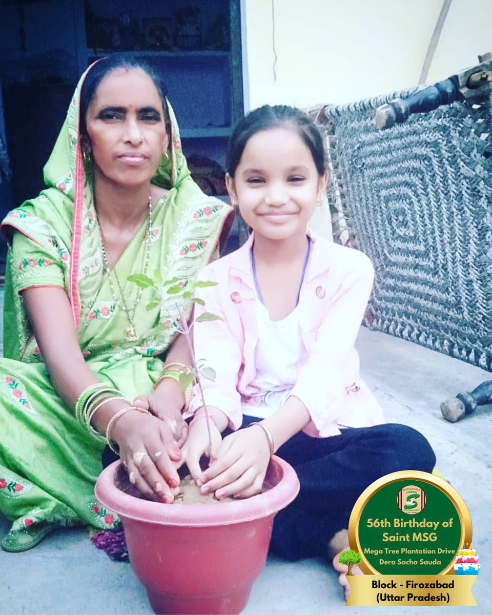 GreenSwelfares's tweet image. Tree plantation is the best way to celebrate special days! Shah Satnam Ji Green 'S' Welfare Force Wing volunteers honored Saint Dr. Gurmeet Ram Rahim Singh Ji Insan's 56th birthday by planting trees🌳.  #56thBirthday #SaintDrMSG #TreePlantation ‘MSGBhandara’ #DeraSachaSauda