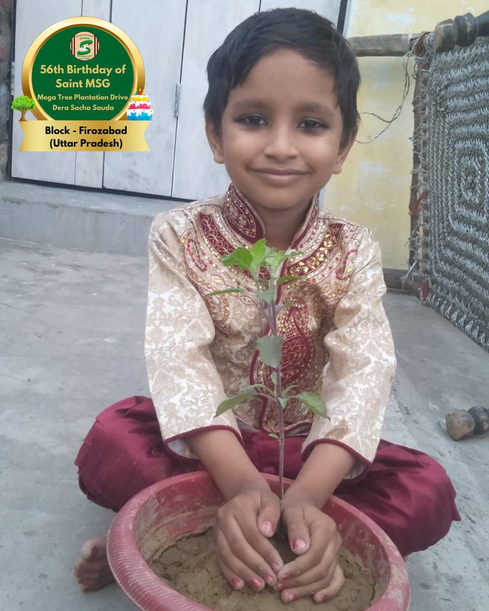 GreenSwelfares's tweet image. Tree plantation is the best way to celebrate special days! Shah Satnam Ji Green 'S' Welfare Force Wing volunteers honored Saint Dr. Gurmeet Ram Rahim Singh Ji Insan's 56th birthday by planting trees🌳.  #56thBirthday #SaintDrMSG #TreePlantation ‘MSGBhandara’ #DeraSachaSauda