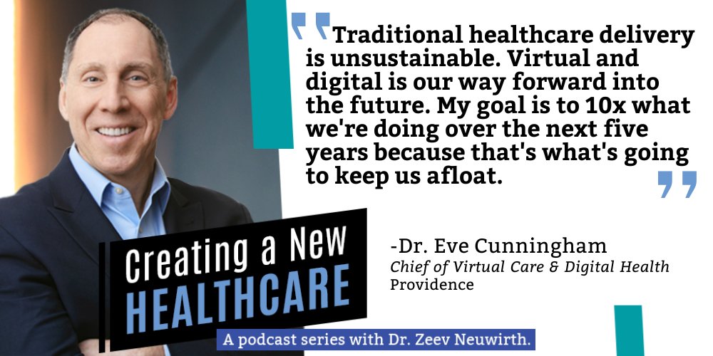 Digital health is a critical part of the future of healthcare delivery. In this interview I speak with a physician leader who is at the tip of that spear: Dr. Eve Cunningham, physician executive in virtual care & digital health @providence. Listen now: lnkd.in/gJR3ER8s