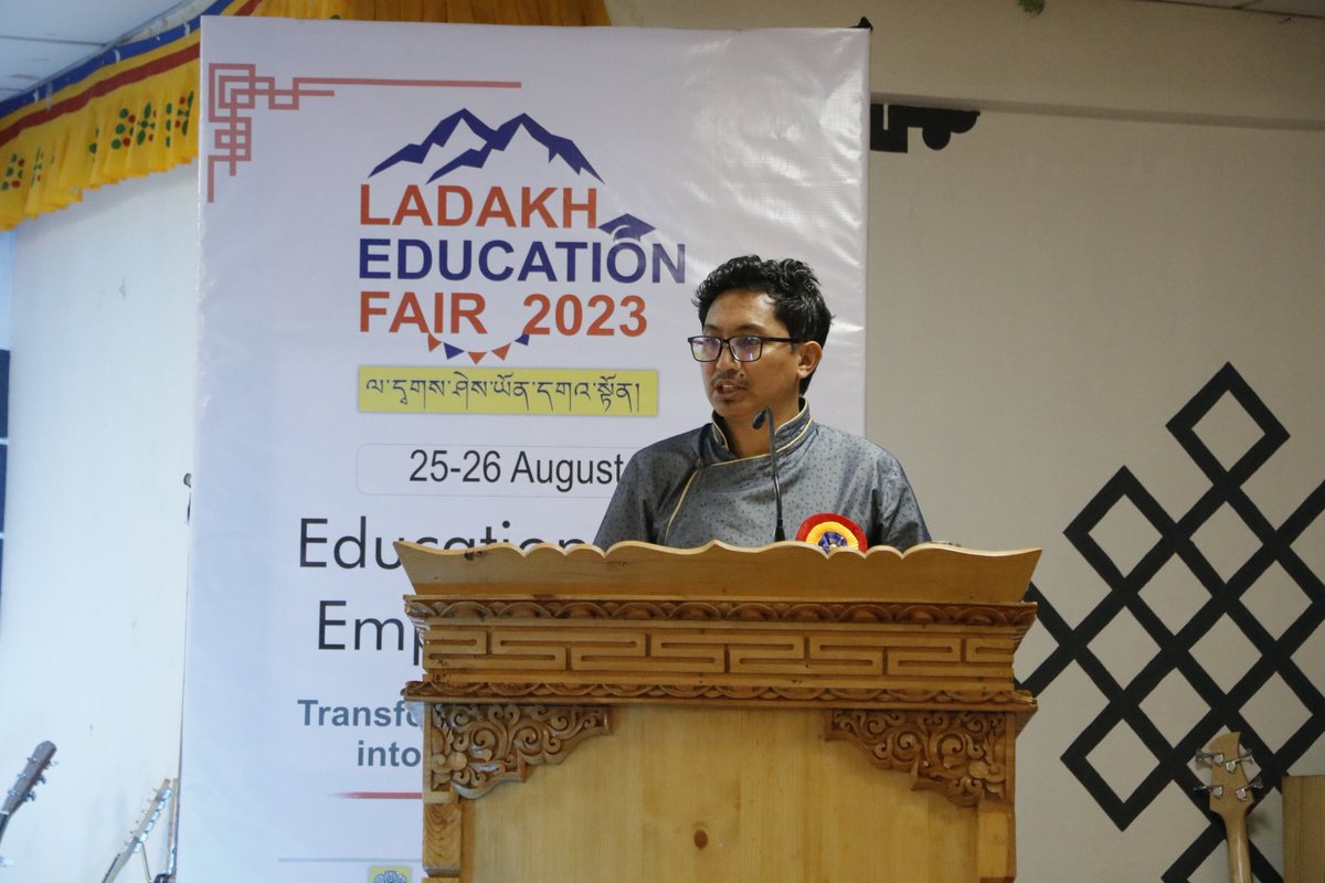 DIPR_Leh's tweet photo. Day 1 #LEF2023

MP @jtnladakh inaugurates Ladakh Education Fair 2023 at @ejmcleh

'Such initiatives must be sustained &amp; further expanded,' @jtnladakh

Inclusion of tech topics - Artificial Intelligence, the Internet of Things, drone tech commended by @LadakhSecretary Padma Angmo https://t.co/PvKkbHbpWj