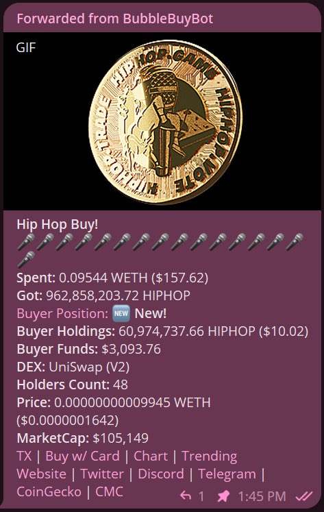 HIPHOPxCASH's tweet photo. Did you just buy some $HIPHOP???

https://t.co/9SdVK35voR https://t.co/WiwYgi86vG