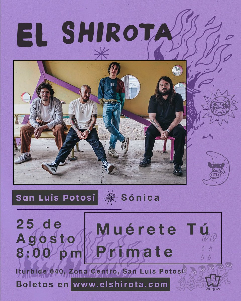 Hoy en San Luis en Sónica junto a <a href="/Mueretetuu/">Mueretetu</a> y Primate • boletos en elshirota.com