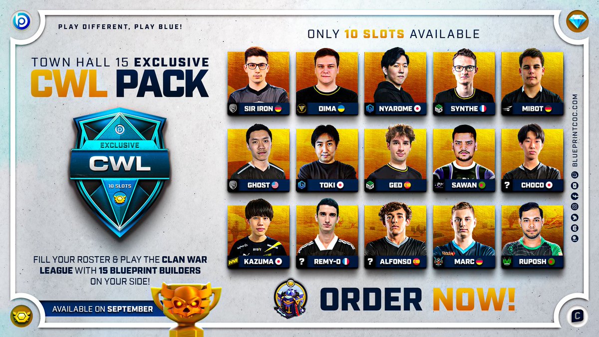 🤩 CWL WEEK is closing by &amp; the September CWL Pack has been opened! Get your Blue Defences ready!

🚨 Subscribe now and get 15% OFF FOREVER!

You will find all the information you need in the following blog we have prepared for you 🔽

blueprintcoc.com/blogs/exclusiv…

#ClashOfClans |
