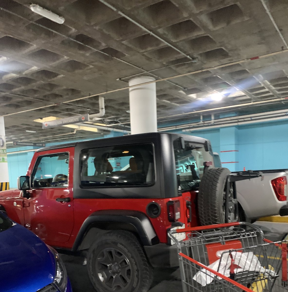 MAGS_SP's tweet photo. Nunca había visto que se saltaran este como si fuera un TOPE para ganarle a alguien un lugar del estacionamiento #SPGG Qué intrépida mujer ! 😅😎 #YoTeVi 😁 https://t.co/klq8gH2Rwy