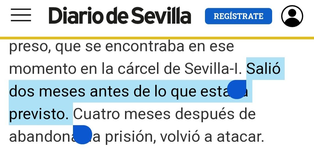 dsegoviaatienza's tweet photo. Feijóo demostrando que lo de Dos Hermanas le importa una mierda, en la propia noticia que comparte se dice que salió dos meses antes, y lo sucedido fue el lunes, 4 meses después de salir, por tanto decir que reincide gracias a la ley es falso https://t.co/tQz6dW1d2U