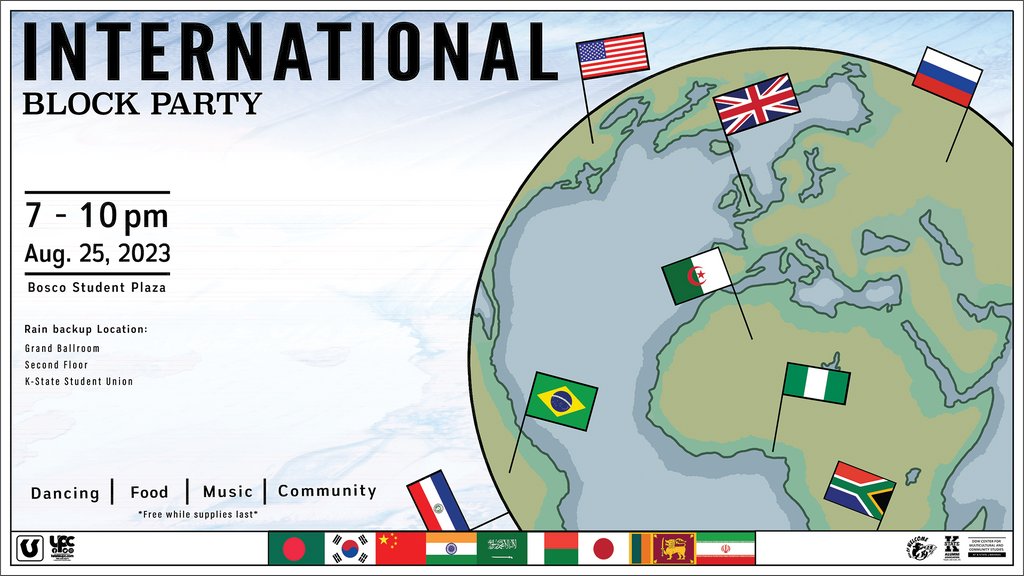 You're invited! Join us at for the INTERNATIONAL BLOCK PARTY!!! The fun begins at 7 pm!

Dancing, Food, Music and Community!! We can't wait to party with you!