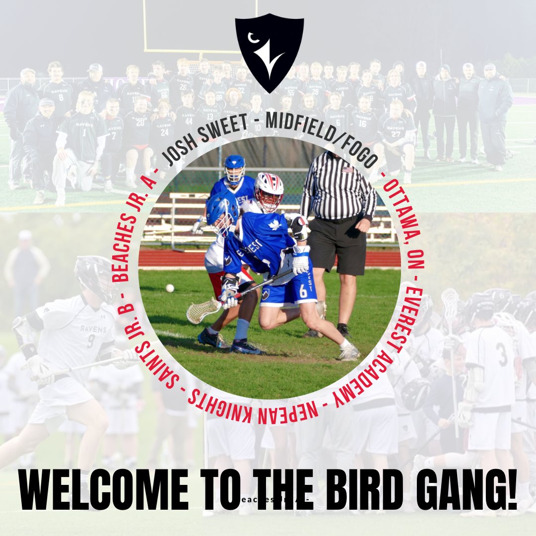 Welcome to the #BirdGang, @joshuasweet_ ‼️🥍🍁 @cuflalacrosse @EverestLax @knightsjrc @BeachesJrA @SaintsJrBLax @curavens @ottcaplax @NepeanLax #OntarioLacrosse #CULAX #RavensLax #613Lax