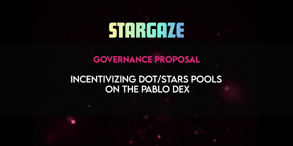 StargazeZone's tweet photo. 👑 New Governance Proposal

Community Pool spend proposal: Incentivizing DOT/STARS Pools on the Pablo DEX ( 2M $STARS )

Vote now at:
https://t.co/PLmxHVjV37 https://t.co/W3L5BpLpsL