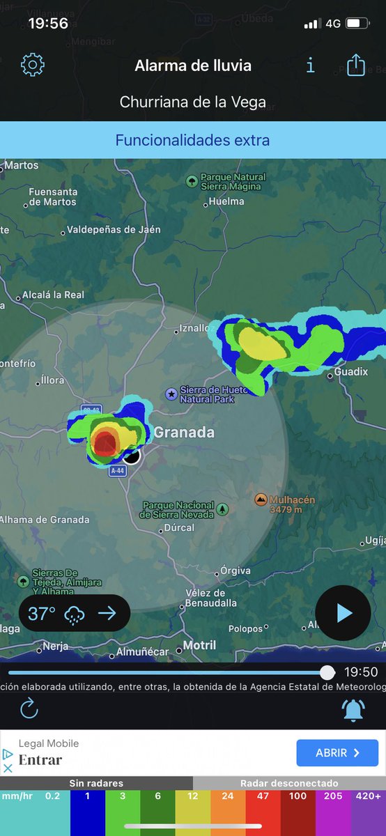 Granada_Meteo's tweet photo. Sorpresa!!! Diluviando en Churriana de la Vega, después de meses sin ver llover 5 minutos de lluvia muy intensa https://t.co/MuJHWhsGtS