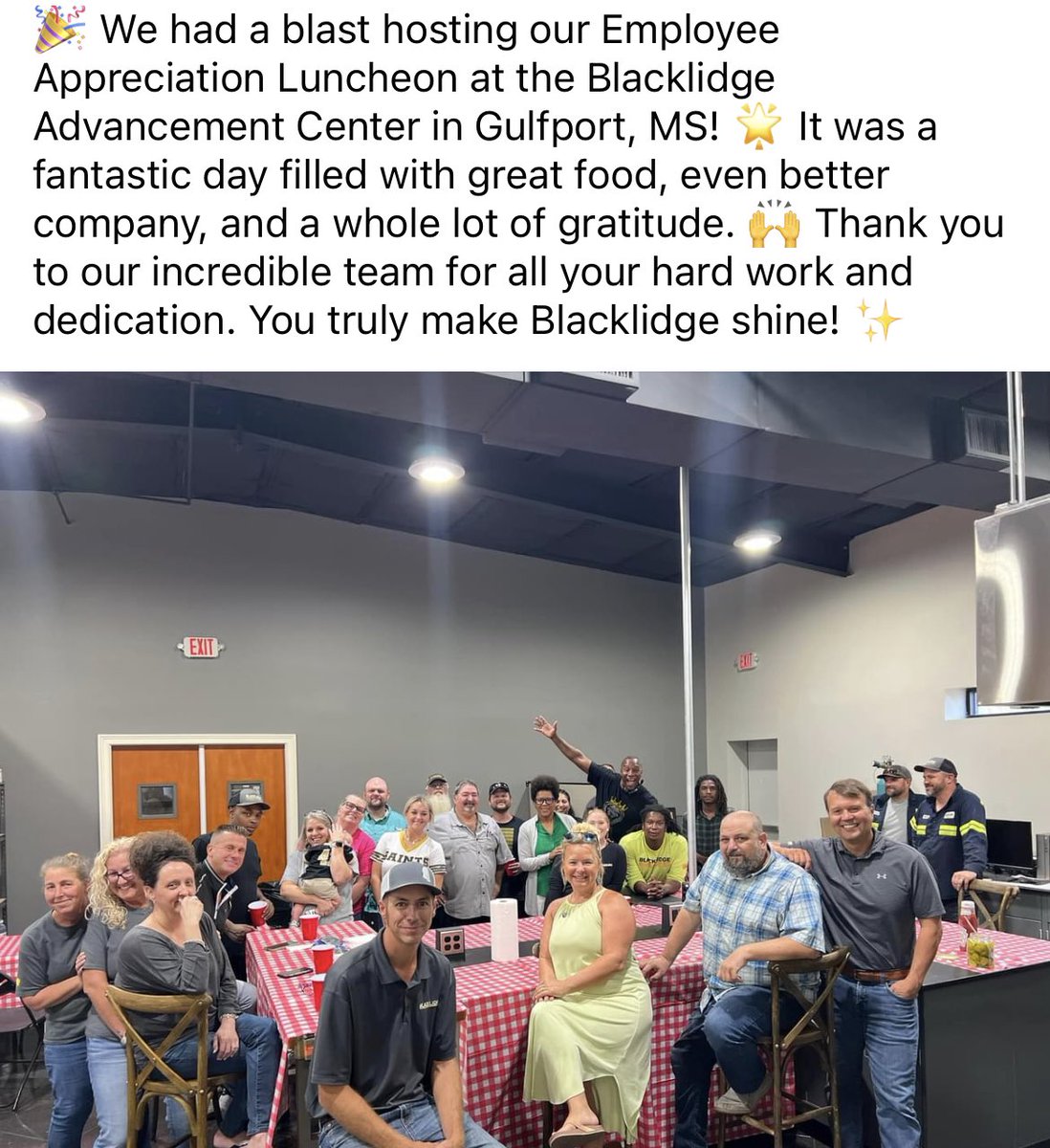 #EmployeeAppreciation #Teamwork #Gratitude #BlacklidgeFamily #AlwaysTheBetterRoad